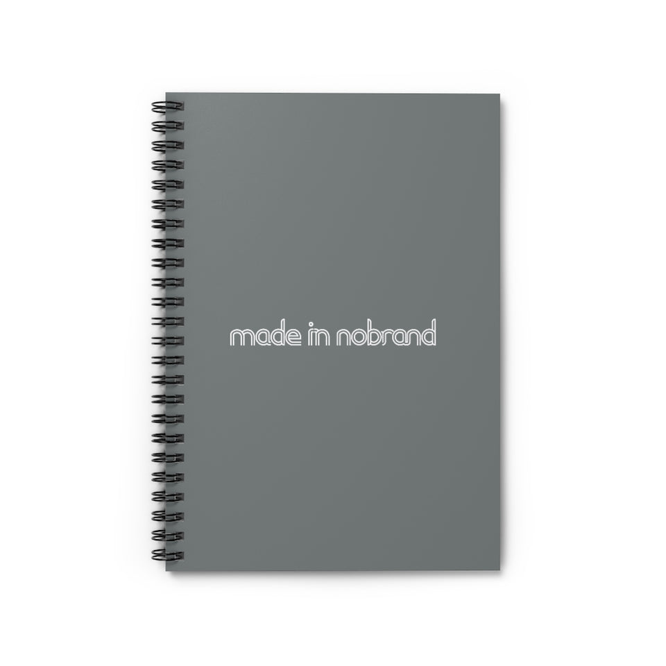Made In Nobrand Spiral Notebook - dark grey