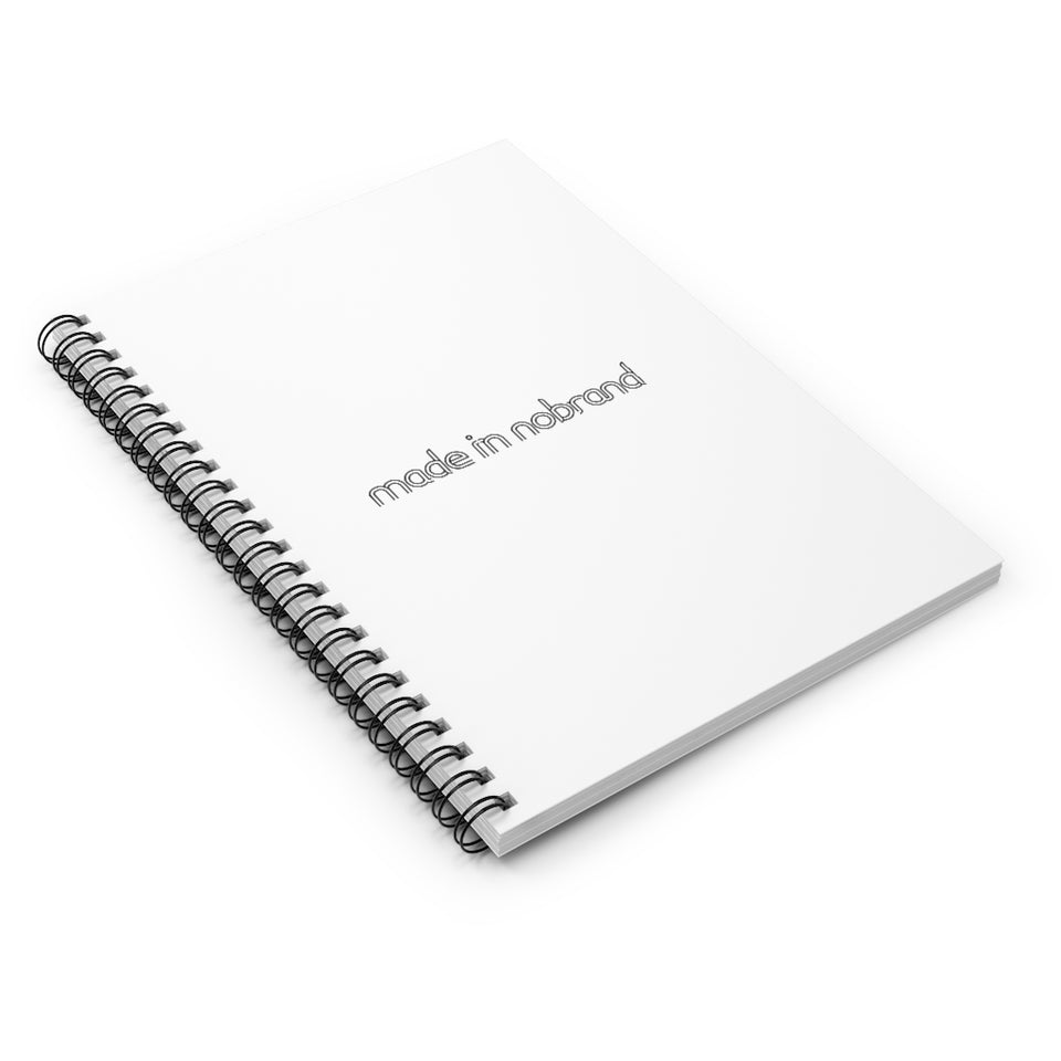 Made In Nobrand Spiral Notebook - White