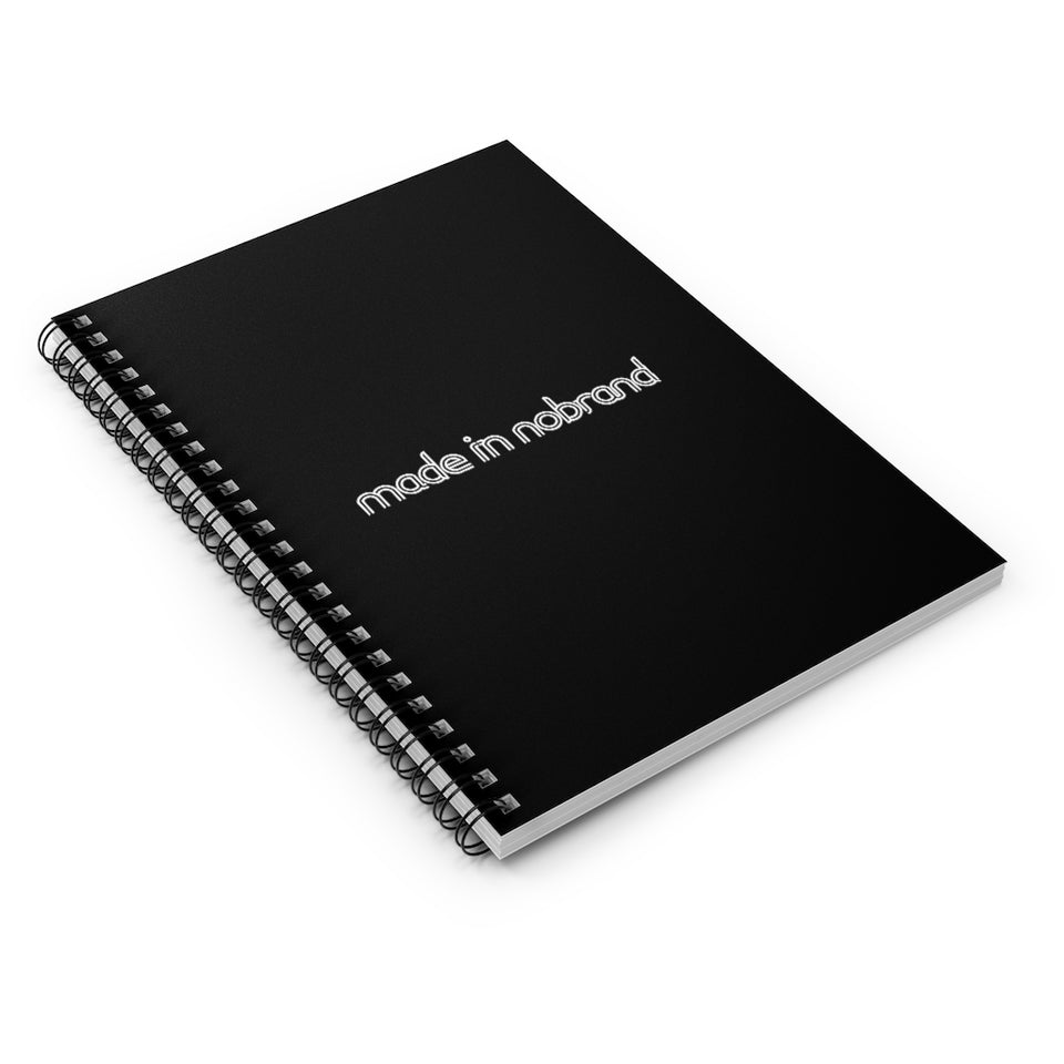 Made In Nobrand Spiral Notebook - black